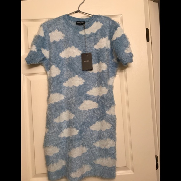 Lazy Oaf Dresses & Skirts - NEW/NEVER WORN LAZY OAF FUZZY CLOUD DRESS L